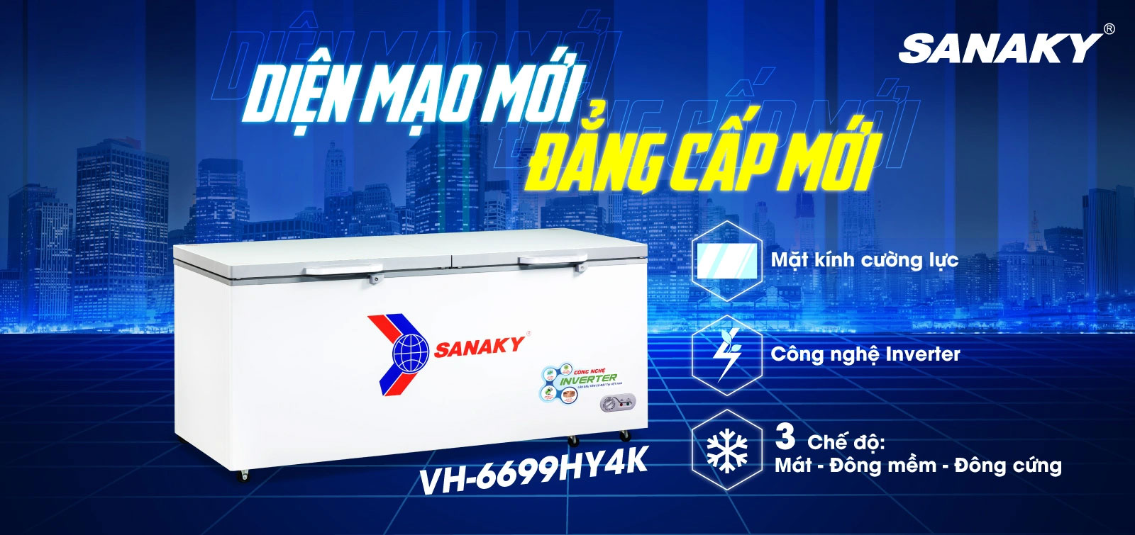 Tủ đông Sanaky Inverter VH-6699HY4K