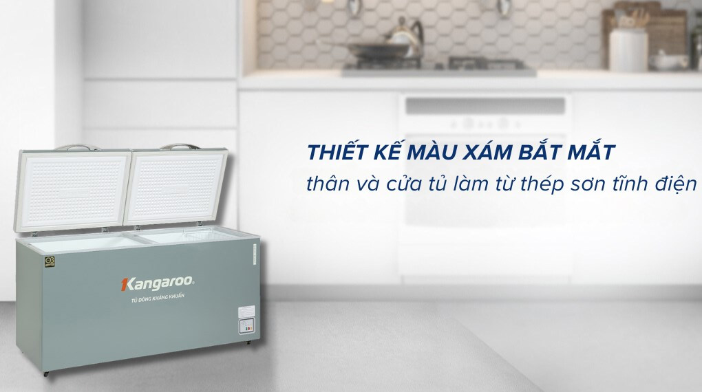 Tủ đông kháng khuẩn 1 ngăn 2 cánh Kangaroo 500 lít KGFZ560NG1