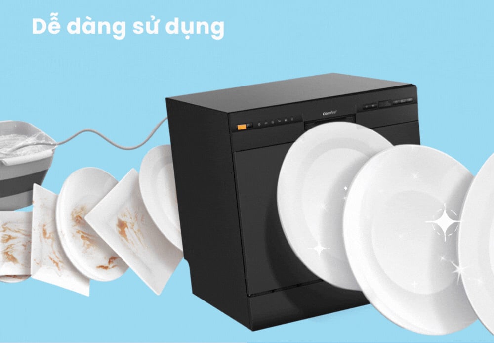 Máy rửa bát độc lập Comfee CDW-8F60RB