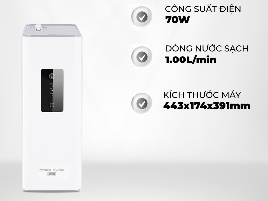 Máy lọc nước RO P-Emic P-V13-400G