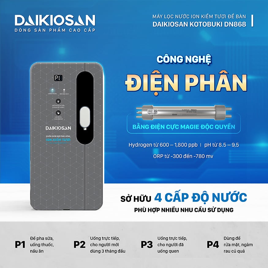 Máy lọc nước Daikiosan DN868