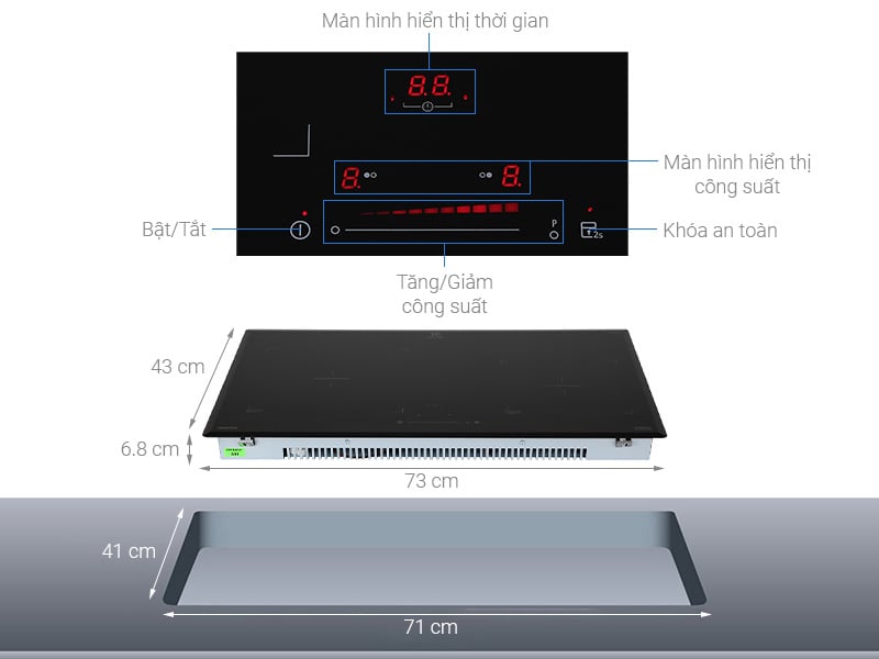 Bếp từ đôi âm Electrolux EHI7325BA