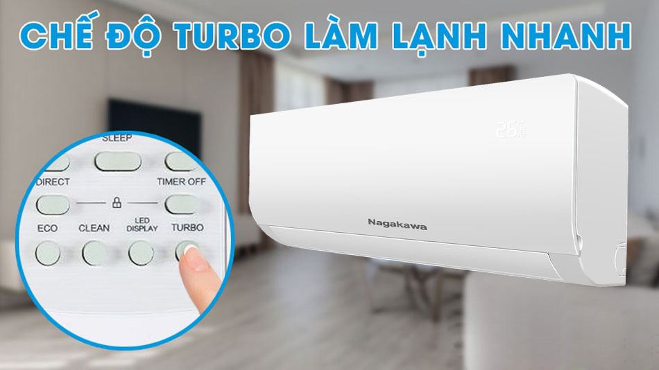 Khả năng làm lạnh nhanh, mát lạnh tức thì Điều hòa 1 chiều Nagakawa NS-C12R2B52