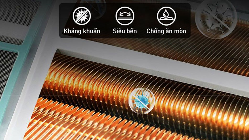 Bền bỉ với dàn đồng nguyên chất, tản nhiệt mạ vàng Điều hòa 12.000BTU Nagakawa NS-C12R2B52