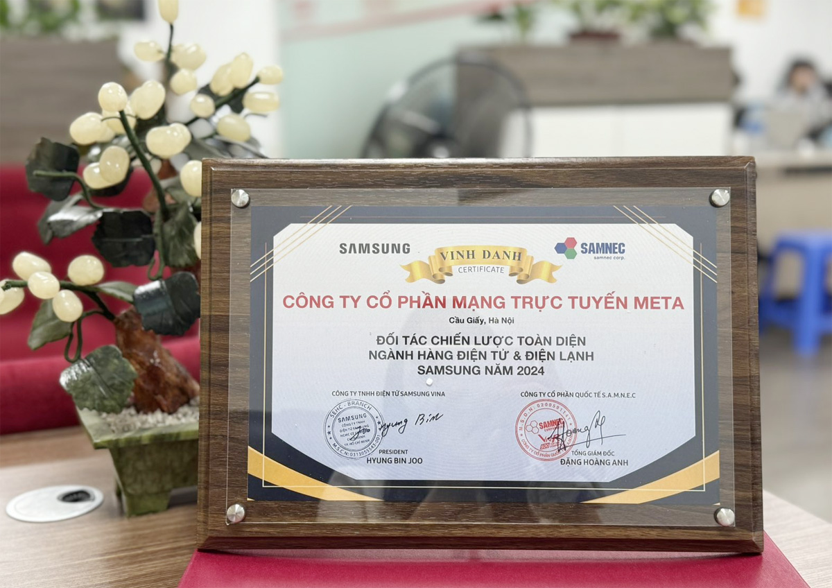 META là đại lý chiến lược ngành Điện máy của Samsung 2024 META là đại lý chiến lược ngành Điện máy của Samsung 2024
