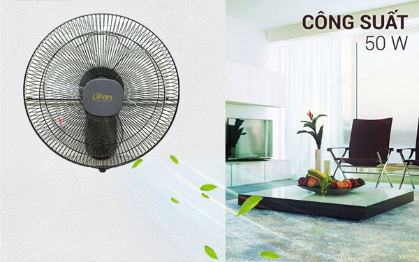 Lifan TE-1689 hoạt động với công suất mạnh mẽ là 50W tạo ra lưu lượng gió lên đến 71,5m3/phút