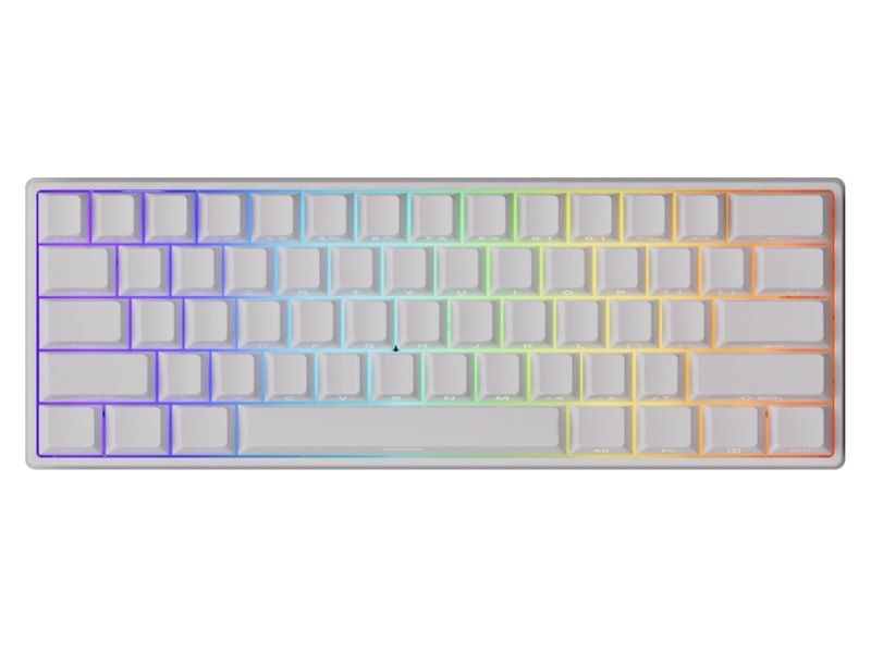 Bàn phím cơ MonsGeek FUN60 Max SP White/Black Akko Glare Magnetic Switches Tri-mode