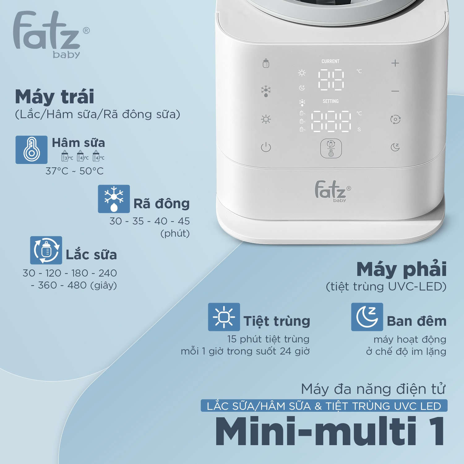 Máy đa năng điện tử Fatzbaby Mini Multi 1 FB9272BT