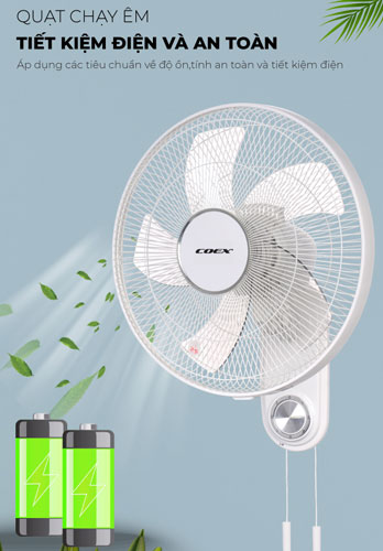 quạt Coex CW-7210 hoạt động êm ái