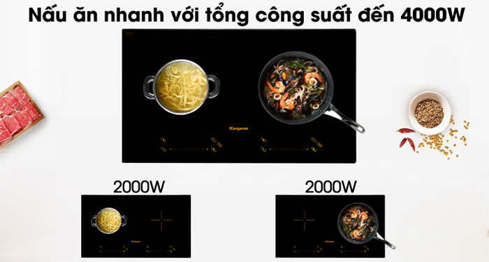 Kangaroo KG866i vận hành với công suất tổng mạnh mẽ lên tới 4.000W