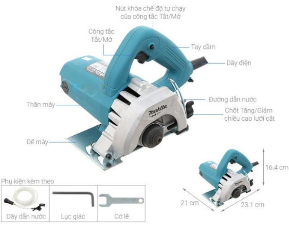 Cấu tạo của máy cắt gạch Makita M4100B