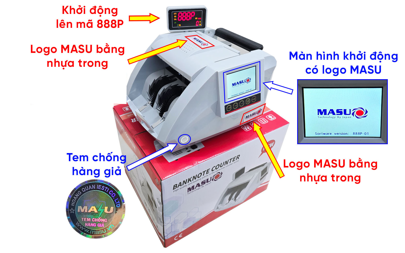 Máy đếm tiền Masu 888 Plus