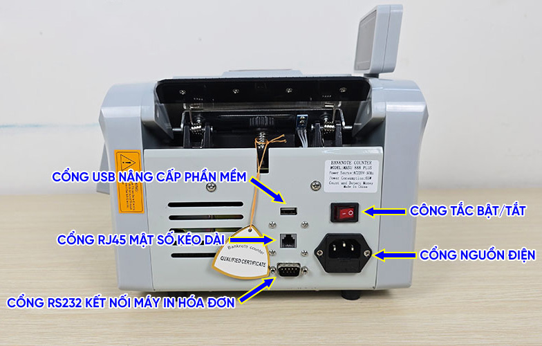 Máy đếm tiền kiểm tra tiền giả