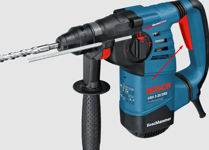 Máy Bosch GBH 3-28 DRE có nút điều chỉnh tốc độ