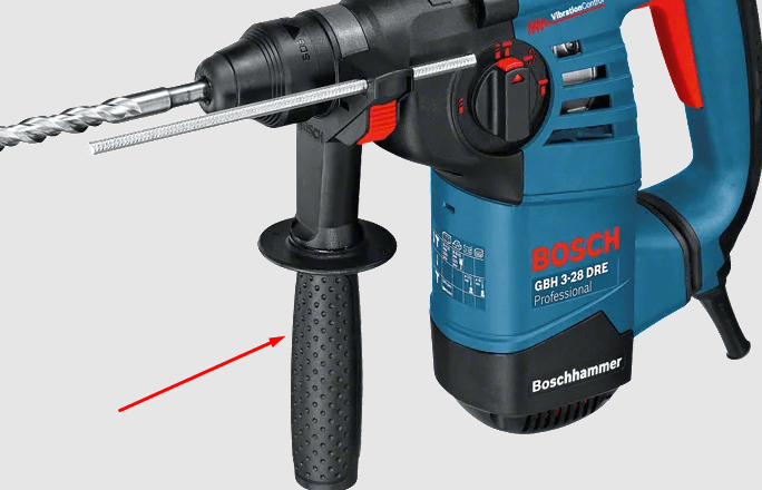 Máy khoan Bosch GBH 3-28 DRE có tay cầm phụ