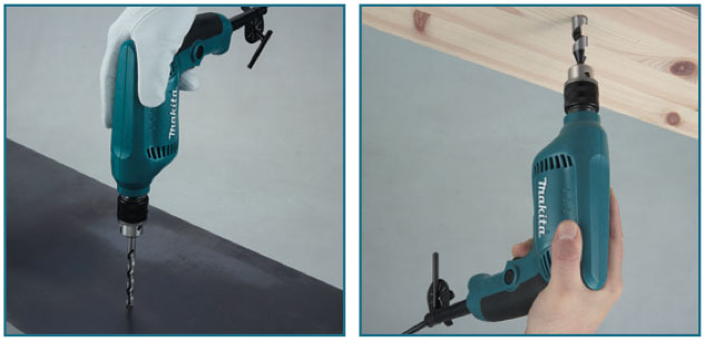 Máy khoan Makita 6412 có thể khoan trên nhiều vật liệu