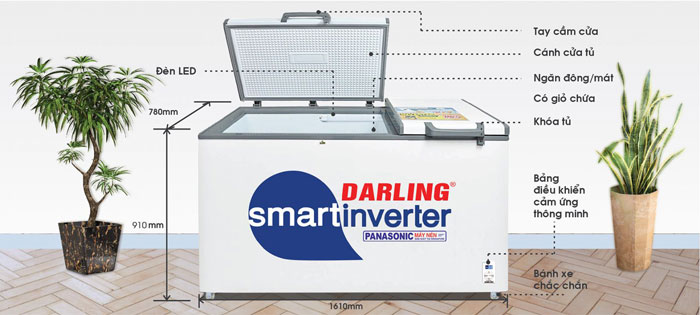 Tủ đông Darling DMF-7779 ASI-1 có nhiều tiện ích