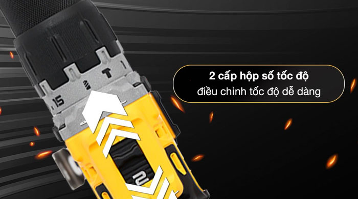 Dewalt DCD706N 12V có thể điều chỉnh 2 mức tốc độ