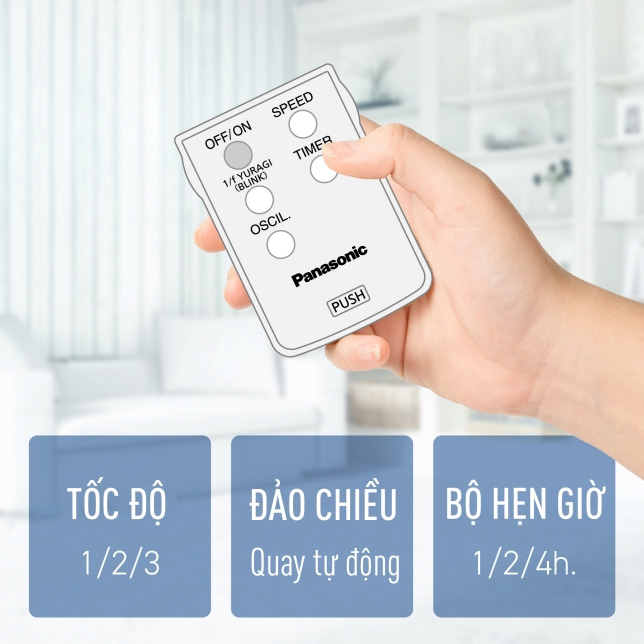Tiện lợi tối ưu với điều khiển từ xa Panasonic F-308N