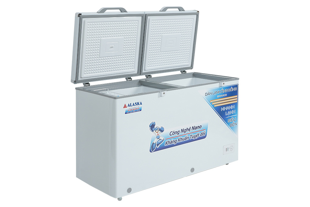 Tủ đông BCD-5068C thiết kế 2 cánh cửa đóng mở riêng biệt cho mỗi ngăn Tủ đông BCD-5068C thiết kế 2 cánh cửa đóng mở riêng biệt cho mỗi ngăn