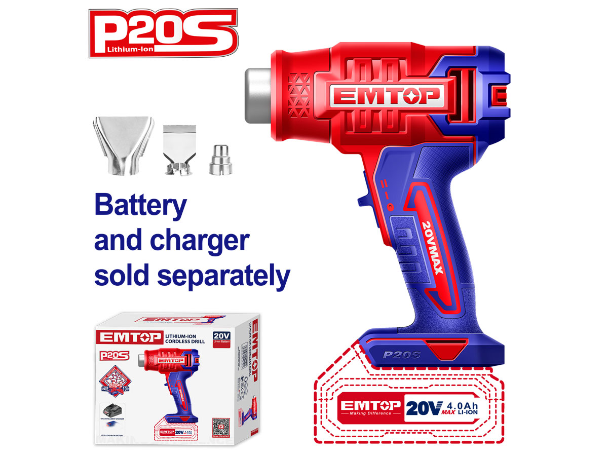 Máy khò nhiệt dùng pin 20V Emtop EHGN200215