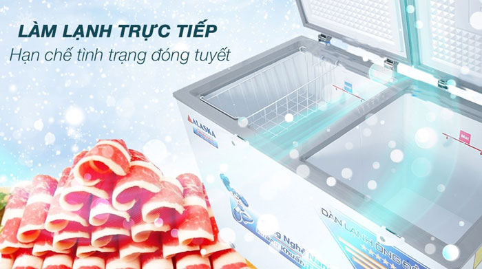 Alaska BCD-4568C sử dụng công nghệ làm lạnh trực tiếp