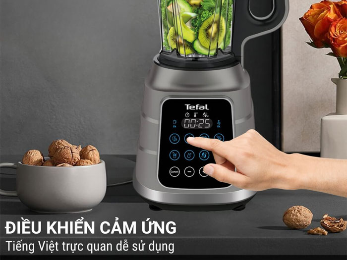 Máy làm sữa hạt sinh tố Tefal BL985A31 có bảng điều khiển cảm ứng hiện đại
