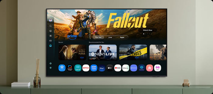 Smart tivi Samsung Crystal UHD 4K 43 inch UA43U8500FKXXV được ứng dụng hệ điều hành One UI Tizen