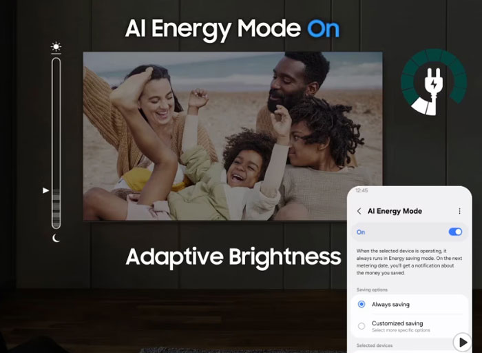 Smart tivi Samsung Crystal UHD 4K 55 inch UA55U8500FKXXV có chế độ tiết kiệm điện năng