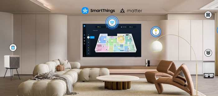Smart tivi Samsung Crystal UHD 4K 55 inch UA55U8500FKXXV có trung tâm SmartThings hiện đại