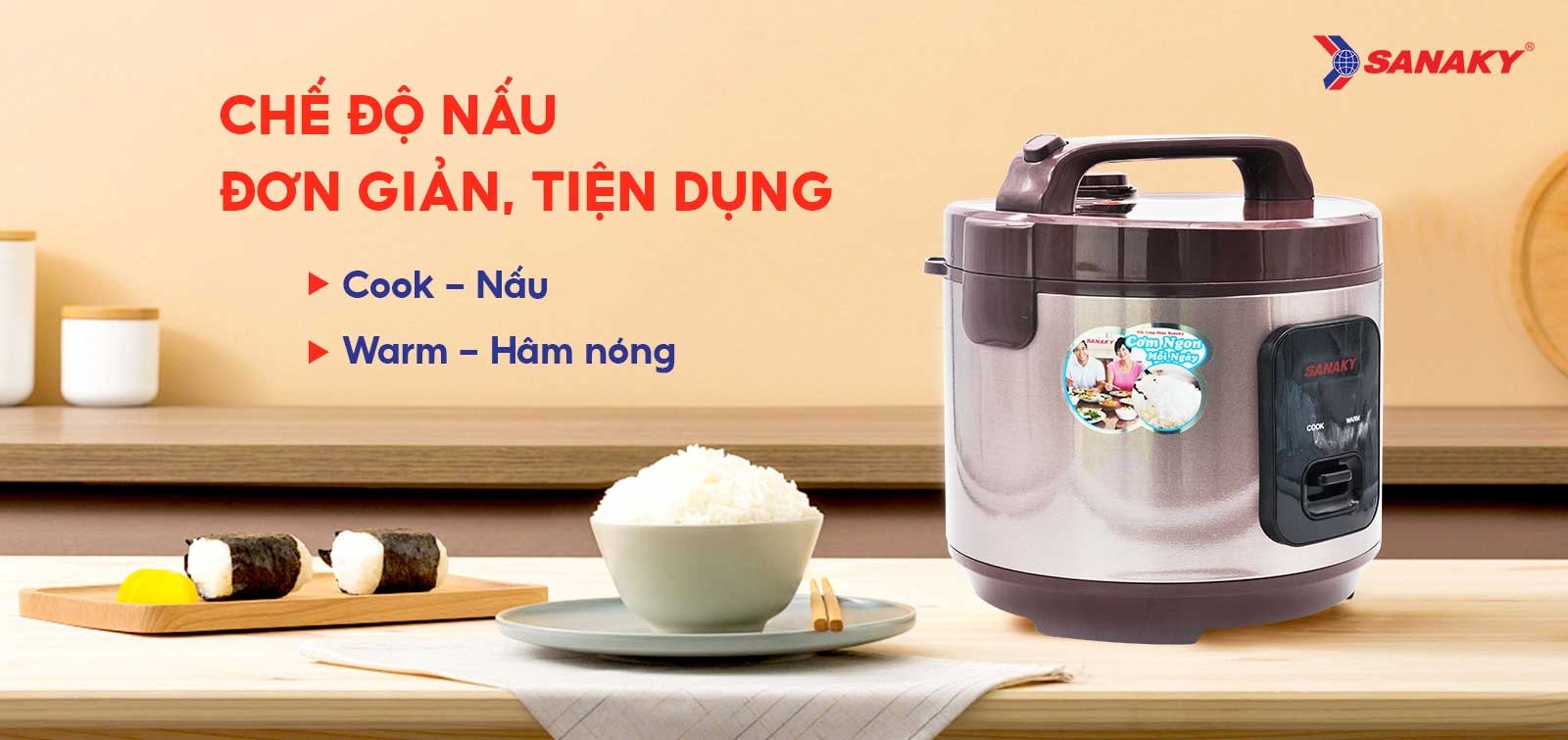 Nồi cơm điện Sanaky  