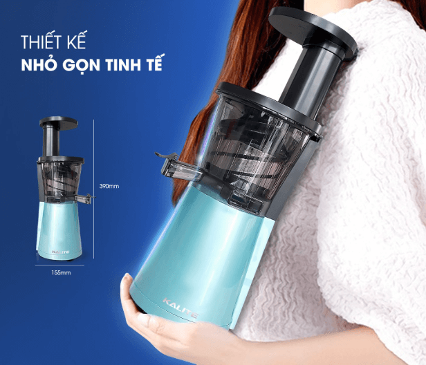 Máy ép chậm mini Kalite KL-530 nổi bật bởi thiết kế gọn gàng 