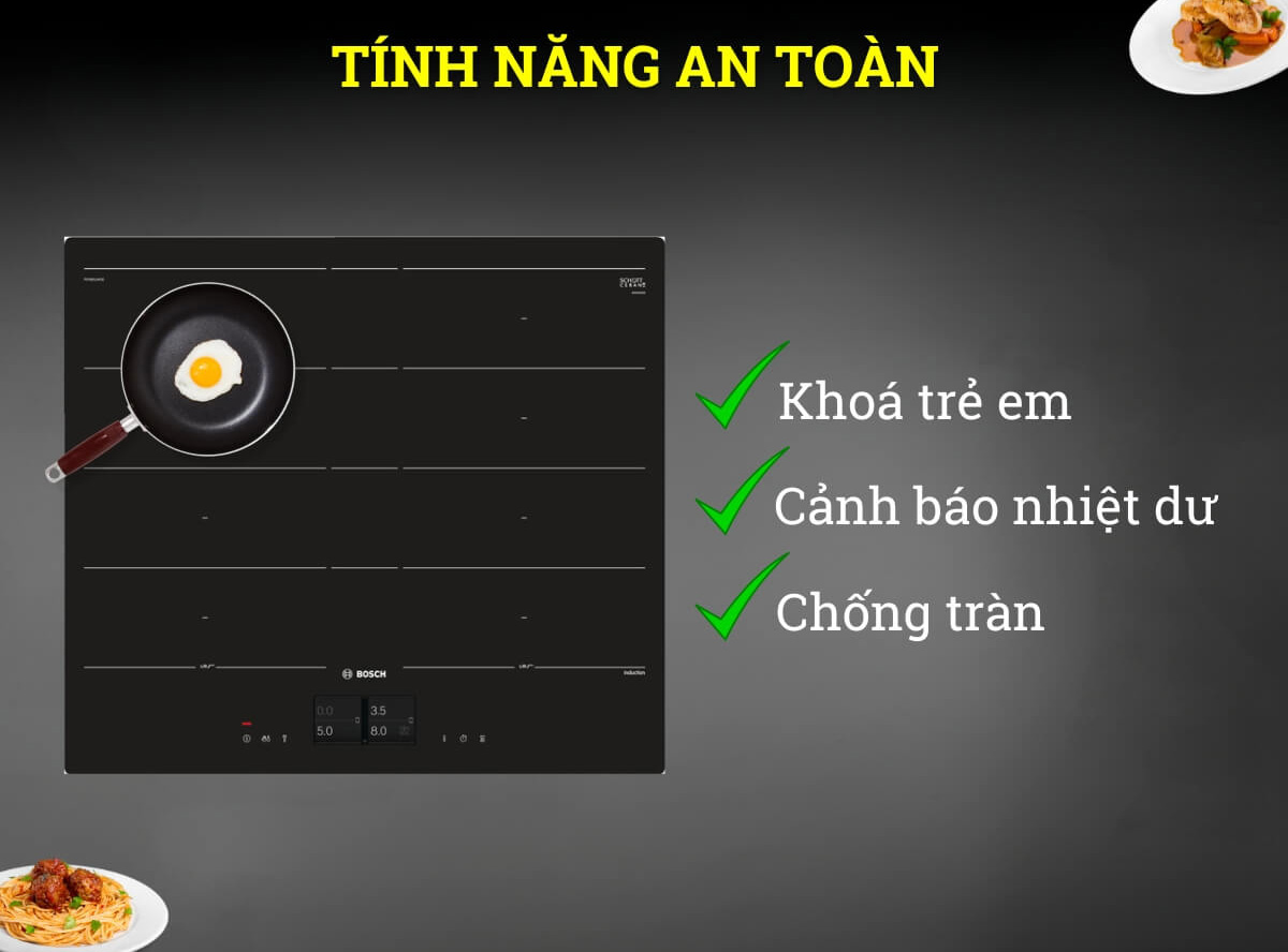 Bếp từ 4 vùng nấu Bosch