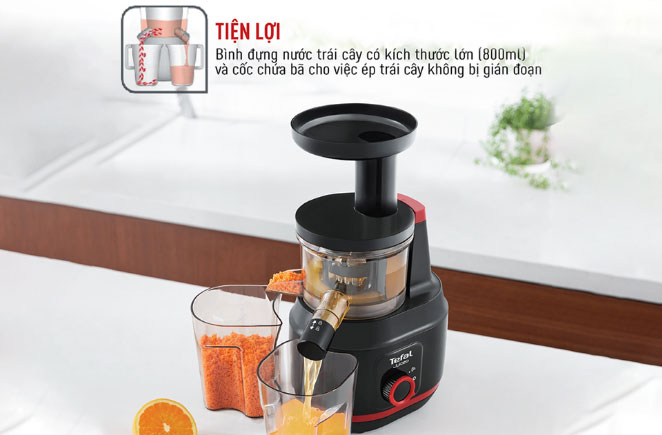 Máy ép chậm Tefal ZC150838 có bình chứa dung tích 800ml