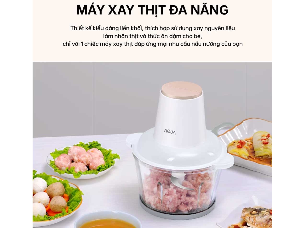 Máy xay thịt Aqua AQS-GGS201R(W)-VN