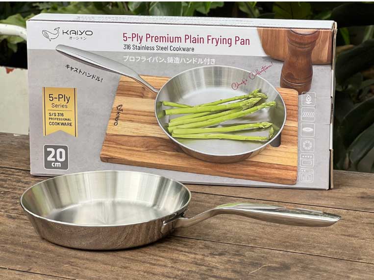 Chảo inox 316 liền khối 5-ply Premium 20cm Kaiyo KIP-3772