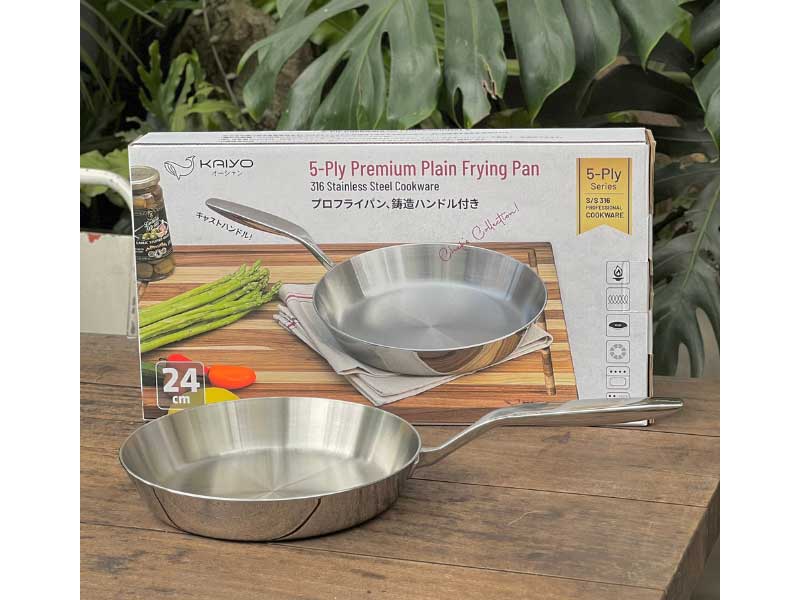 Chảo inox 316 liền khối 5-ply Premium Kaiyo KIP-3789
