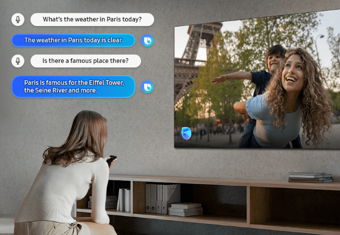 Smart TV QLED 4K Samsung 55 inch QA55Q7FAAKXXV tích hợp nhiều tiện ích