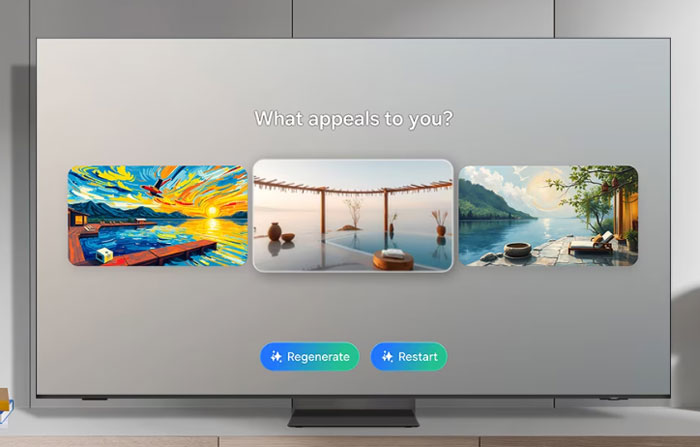 Smart TV QLED 4K Samsung 85 inch QA85Q7FAAKXXV có thể thiết kế hình nền bằng AI