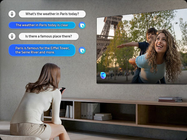 Smart TV QLED 4K Samsung 85 inch QA85Q7FAAKXXV có trợ lý giọng nói Bixby