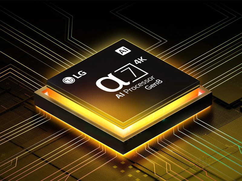Tivi QNED LG AI 4K 43QNED81ASA bộ xử lý α7 AI Processor 4K Gen8