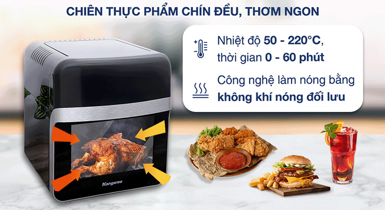 Lò chiên không dầu Kangaroo KG12AF6A