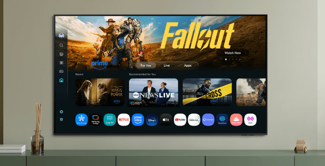 TV QLED 4K Samsung 50 inch QA50Q8FAAKXXV sử dụng hệ điều hành One UI Tizen