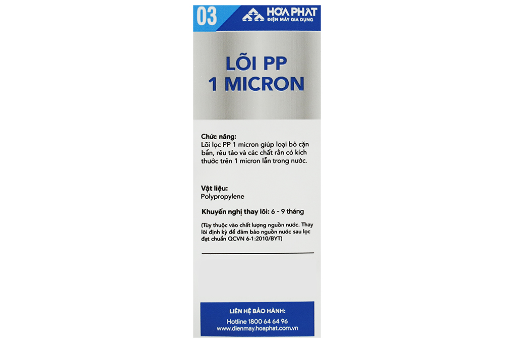 Lõi lọc thô Hòa Phát số 3 PP 1 micron