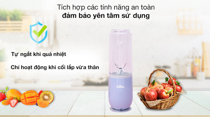 Máy xay sinh tố cầm tay Bear LLJ-D04B1 đảm bảo an toàn khi sử dụng