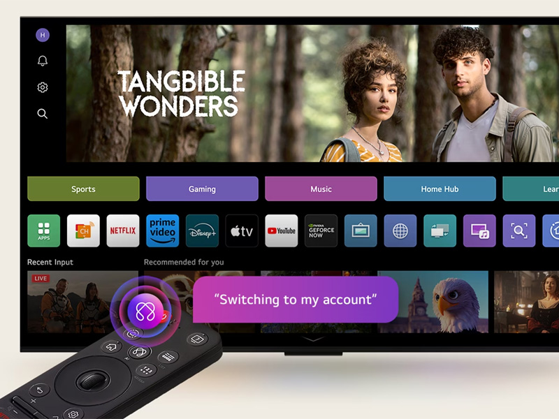 TV thông minh LG 50UA7350PSB sử dụng hệ điều hành webOS25 phong phú