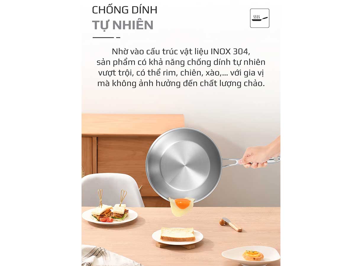 Chảo inox Olivo  