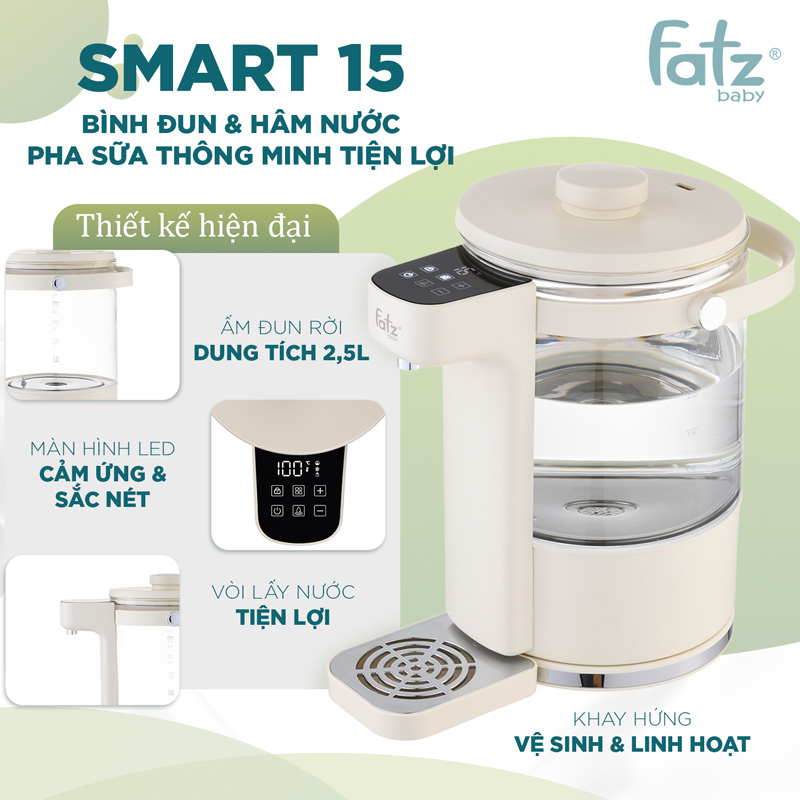 Máy đun và hâm nước pha sữa Fatzbaby Smart 15 FB3809DF