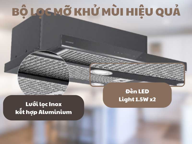 Máy hút mùi âm tủ GrandX  