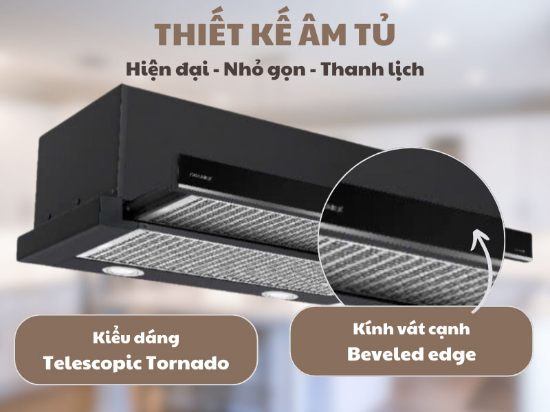 Máy hút mùi âm tủ GrandX GX H90F58B